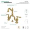 Kingston Brass KS7972AL English Country Bathroom Bridge Faucet, Polished Brass KS7972AL - alternate 2